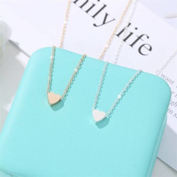 On My Rack Jewelry - 2/$30 NEW Boho Festival Heart Dainty Silver Gold Necklace Chain 174